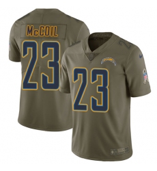 Youth Nike Los Angeles Chargers #23 Dexter McCoil Limited Olive 2017 Salute to Service NFL Jersey