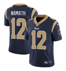 Youth Nike Los Angeles Rams #12 Joe Namath Navy Blue Team Color Vapor Untouchable Limited Player NFL Jersey