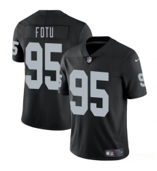 Men's Las Vegas Raiders #95 Leki Fotu Black 2025 Vapor Football Stitched Jersey