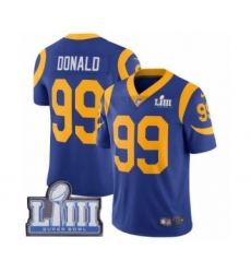 Men's Nike Los Angeles Rams #99 Aaron Donald Royal Blue Alternate Vapor Untouchable Limited Player Super Bowl LIII Bound NFL Jersey