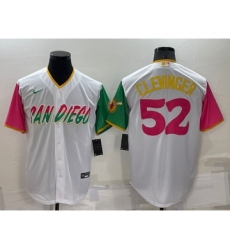 Men's San Diego Padres #52 Mike Clevinger White 2022 City Connect Cool Base Stitched Jersey