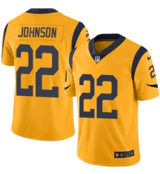 Youth Nike Los Angeles Rams #22 Trumaine Johnson Limited Gold Rush Vapor Untouchable NFL Jersey