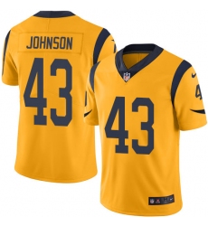 Men's Nike Los Angeles Rams #43 John Johnson Limited Gold Rush Vapor Untouchable NFL Jersey