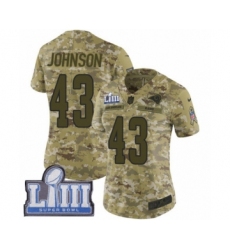 Women's Nike Los Angeles Rams #43 John Johnson Limited Camo 2018 Salute to Service Super Bowl LIII Bound NFL Jersey