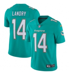 Youth Nike Miami Dolphins #14 Jarvis Landry Aqua Green Team Color Vapor Untouchable Limited Player NFL Jersey