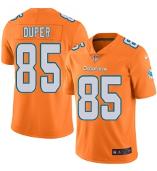 Men's Nike Miami Dolphins #85 Mark Duper Limited Orange Rush Vapor Untouchable NFL Jersey
