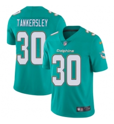 Men's Nike Miami Dolphins #30 Cordrea Tankersley Aqua Green Team Color Vapor Untouchable Limited Player NFL Jersey