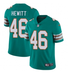 Youth Nike Miami Dolphins #46 Neville Hewitt Aqua Green Alternate Vapor Untouchable Limited Player NFL Jersey