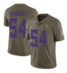 Men's Nike Minnesota Vikings #54 Eric Kendricks Limited Olive 2017 Salute to Service NFL Jersey