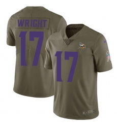 Youth Nike Minnesota Vikings #17 Jarius Wright Limited Olive 2017 Salute to Service NFL Jersey
