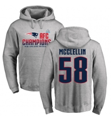 Nike New England Patriots #58 Shea McClellin Heather Gray 2017 AFC Champions Pullover Hoodie