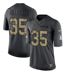 Youth Nike New England Patriots #35 Mike Gillislee Limited Black 2016 Salute to Service NFL Jersey