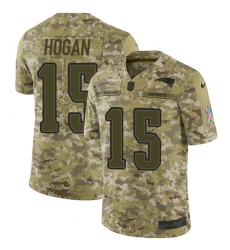 Men's Nike New England Patriots #15 Chris Hogan Limited Camo 2018 Salute to Service NFL Jersey