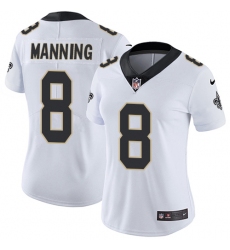 Women's Nike New Orleans Saints #8 Archie Manning White Vapor Untouchable Limited Player NFL Jersey