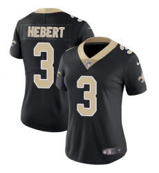 Women's Nike New Orleans Saints #3 Bobby Hebert Black Team Color Vapor Untouchable Limited Player NFL Jersey