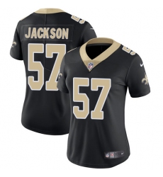 Women's Nike New Orleans Saints #57 Rickey Jackson Black Team Color Vapor Untouchable Limited Player NFL Jersey