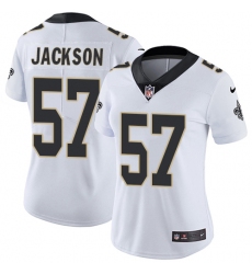 Women's Nike New Orleans Saints #57 Rickey Jackson White Vapor Untouchable Limited Player NFL Jersey
