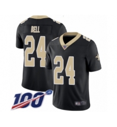 Men's New Orleans Saints #24 Vonn Bell Black Team Color Vapor Untouchable Limited Player 100th Season Football Jersey