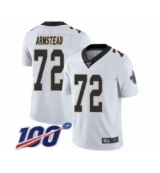 Men's New Orleans Saints #72 Terron Armstead White Vapor Untouchable Limited Player 100th Season Football Jersey