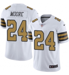 Youth Nike New Orleans Saints #24 Sterling Moore Limited White Rush Vapor Untouchable NFL Jersey