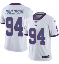 Men's Nike New York Giants #94 Dalvin Tomlinson Limited White Rush Vapor Untouchable NFL Jersey