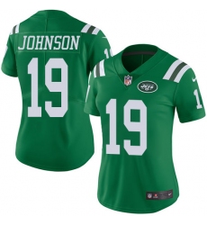 Women's Nike New York Jets #19 Keyshawn Johnson Limited Green Rush Vapor Untouchable NFL Jersey