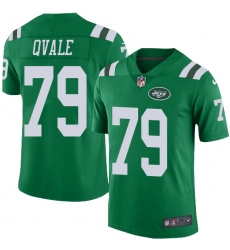 Youth Nike New York Jets #79 Brent Qvale Limited Green Rush Vapor Untouchable NFL Jersey