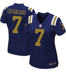 Women's Nike New York Jets #7 Chandler Catanzaro Limited Navy Blue Alternate NFL Jersey