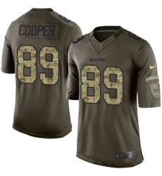 Youth Nike Oakland Raiders #89 Amari Cooper Elite Green Salute to Service NFL Jersey