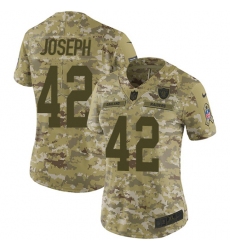 Women's Nike Oakland Raiders #42 Karl Joseph Limited Camo 2018 Salute to Service NFL Jersey
