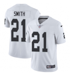 Men's Nike Oakland Raiders #21 Sean Smith White Vapor Untouchable Limited Player NFL Jersey