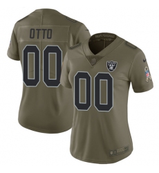 Women's Nike Oakland Raiders #00 Jim Otto Limited Olive 2017 Salute to Service NFL Jersey