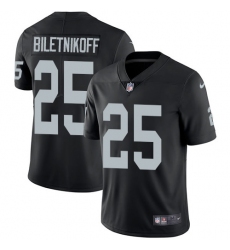 Men's Nike Oakland Raiders #25 Fred Biletnikoff Black Team Color Vapor Untouchable Limited Player NFL Jersey