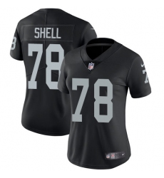 Women's Nike Oakland Raiders #78 Art Shell Black Team Color Vapor Untouchable Limited Player NFL Jersey