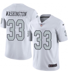 Men's Nike Oakland Raiders #33 DeAndre Washington Limited White Rush Vapor Untouchable NFL Jersey