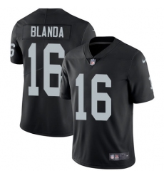 Youth Nike Oakland Raiders #16 George Blanda Black Team Color Vapor Untouchable Limited Player NFL Jersey