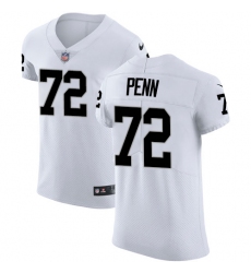 Men's Nike Oakland Raiders #72 Donald Penn White Vapor Untouchable Elite Player NFL Jersey