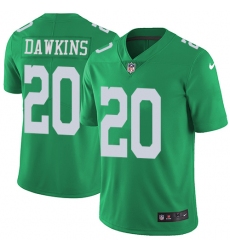 Men's Nike Philadelphia Eagles #20 Brian Dawkins Limited Green Rush Vapor Untouchable NFL Jersey