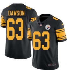 Youth Nike Pittsburgh Steelers #63 Dermontti Dawson Limited Black Rush Vapor Untouchable NFL Jersey