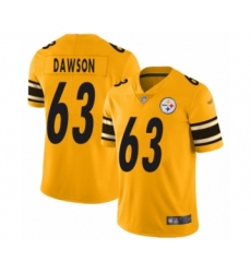 Youth Pittsburgh Steelers #63 Dermontti Dawson Limited Gold Inverted Legend Football Jersey