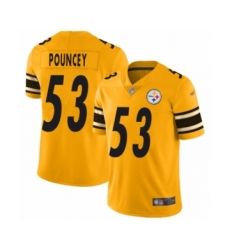 Women's Pittsburgh Steelers #53 Maurkice Pouncey Limited Gold Inverted Legend Football Jersey