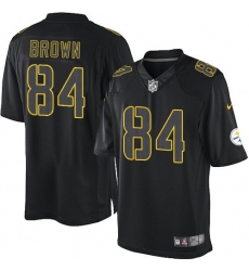 Men's Nike Pittsburgh Steelers #84 Antonio Brown Limited Black Impact NFL Jersey