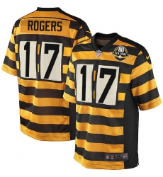 Youth Nike Pittsburgh Steelers #17 Eli Rogers Limited Yellow/Black Alternate 80TH Anniversary Throwback NFL Jersey
