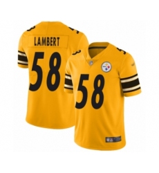 Women's Pittsburgh Steelers #58 Jack Lambert Limited Gold Inverted Legend Football Jersey
