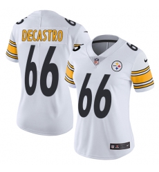 Women's Nike Pittsburgh Steelers #66 David DeCastro White Vapor Untouchable Limited Player NFL Jersey