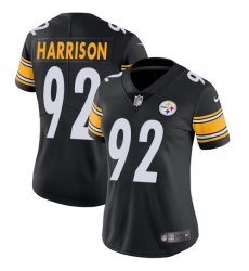 Women's Nike Pittsburgh Steelers #92 James Harrison Black Team Color Vapor Untouchable Limited Player NFL Jersey
