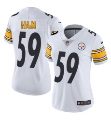 Women's Nike Pittsburgh Steelers #59 Jack Ham White Vapor Untouchable Limited Player NFL Jersey
