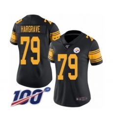 Women's Pittsburgh Steelers #79 Javon Hargrave Limited Black Rush Vapor Untouchable 100th Season Football Jersey