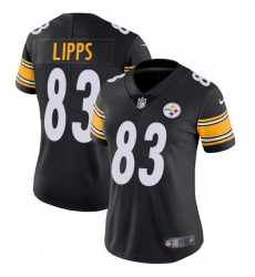 Women's Nike Pittsburgh Steelers #83 Louis Lipps Black Team Color Vapor Untouchable Limited Player NFL Jersey