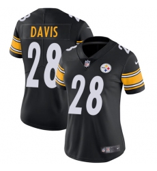 Women's Nike Pittsburgh Steelers #28 Sean Davis Black Team Color Vapor Untouchable Limited Player NFL Jersey